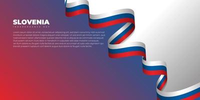 wuivende vlag van slovenië. slovenië onafhankelijkheidsdag sjabloonontwerp. ook een goede sjabloon voor het ontwerp van de nationale feestdag van Slovenië. vector