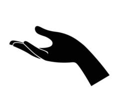 hand met symbool vectorillustratie vector