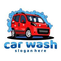 car wash logo ontwerp concept vector