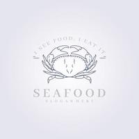 moderne minimale krab oceaan logo vector, krab zoetwater pictogram teken symbool voor restaurant business vector illustratie ontwerp