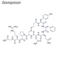 vector skeletformule van desmopressine. drug chemische molecuul.