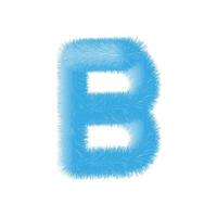 gevederde letter b lettertype vector. gemakkelijk bewerkbare letters. vector