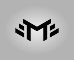 eerste letter m vleugels logo vector ontwerpsjabloon