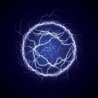 elektrische bal met bliksemeffect vector