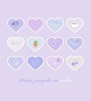 schattige sticker set vector grafische sjabloon