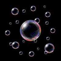 realistische zeepbellen geïsoleerd vector