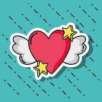 patches ontwerp met Valentijnsdag symbool van de liefde vector