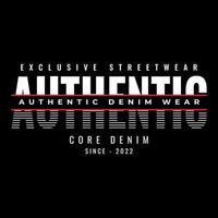 authentiek denim streetwear t-shirt en kleding vector