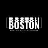 Boston denim streetwear t-shirt en kleding vector