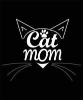 beste kattenmoeder typografie t-shirtontwerp vector