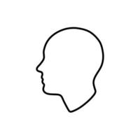 hoofd silhouet geïsoleerd. vector illustratie