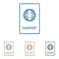 paspoort set logo vector