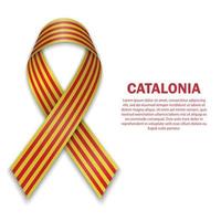 wapperende vlag van Catalonië op witte achtergrond. vector