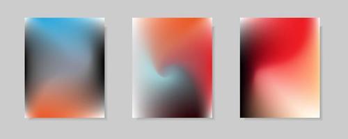 verzameling van abstracte veelkleurige gradiënt vector dekking achtergronden. voor zakelijke brochureachtergronden, kaarten, wallpapers, posters en grafische ontwerpen. illustratie sjabloon