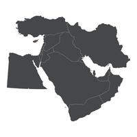 kaart van het Midden-Oosten vector