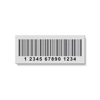 sticker met streepjescode. vector illustratie