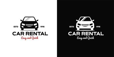 illustratie vectorafbeelding van zwarte auto silhouet goed voor auto transport verhuur vintage logo voor reisbureau vector