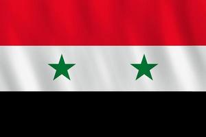 vlag van syrië met zwaaieffect, officiële proportie. vector