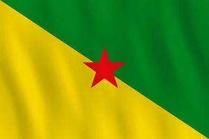 vlag van frans-guyana met zwaaieffect, officiële verhouding. vector