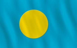 palau vlag met golvend effect, officiële verhouding. vector