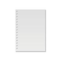 realistische notebookpapierpagina vector