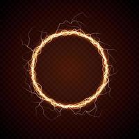 elektrische cirkel met bliksemeffect. vector