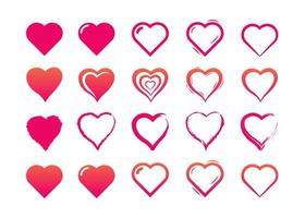 hart pictogram symbool vector illustratie collectie