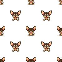 vector stripfiguur chihuahua hond naadloze patroon achtergrond