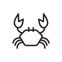 krab vector pictogram. krab teken op de achtergrond. krabpictogram voor web en app