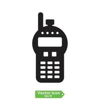 walkie talkie pictogram teken vector, symbool, logo afbeelding voor web en mobiel vector