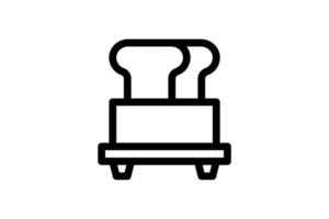 broodrooster pictogram keuken lijnstijl gratis vector