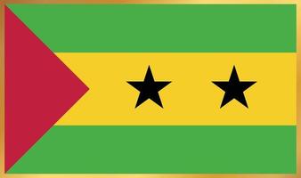 vlag van sao tome en principe, vectorillustratie vector