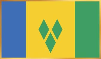 vlag van heilige vincent en de grenadines, vectorillustratie vector