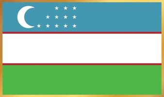 vlag van oezbekistan, vectorillustratie vector