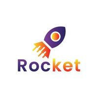 digitale marketing raket logo ontwerp vector