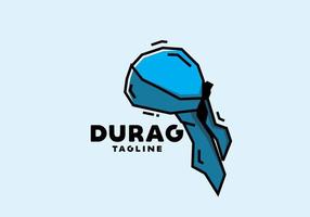 stijve kunststijl van blauwe durag vector