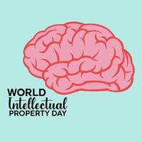 wereld intellectuele eigendom dag. vectorillustratie. geschikt voor gretting kaart. vector