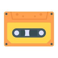 cassette in plat trendy bewerkbaar pictogram vector