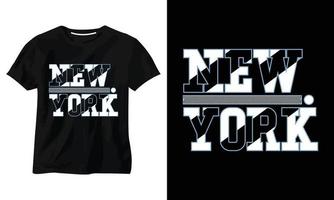 New York minimalistisch typografie t-shirtontwerp vector