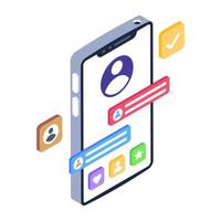 een pictogramontwerp van mobiele apps vector