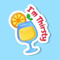 verse limonade platte sticker, bewerkbaar ontwerp vector