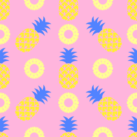 Popart ananas naadloze patroon vector