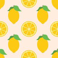 Verse citroenen zomer naadloze achtergrond vector