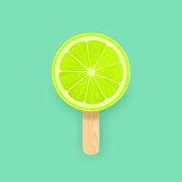 Creatieve Lime Slice Popsicle vector