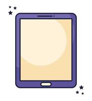 paarse tablet illustratie vector