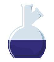 blauwe laboratoriumfles vector