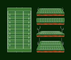 vijf Amerikaanse voetbal vector