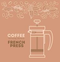 koffie franse perskaart vector