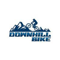 bergen. mountainbike logo ontwerp vectorillustratie. downhill logo sport. vector