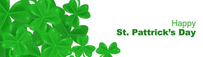 gelukkige st patricks dag moderne schone achtergrond banner vectorillustratie. vector